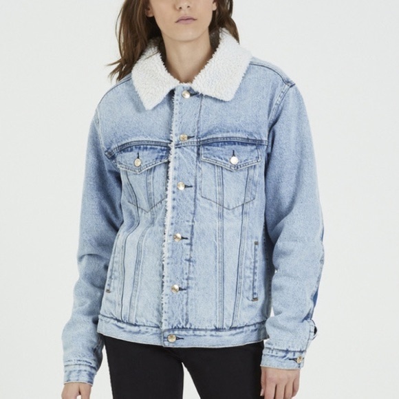 P.E Nation 1984 Oversized Sherpa Lined Jean Denim Jacket - Picture 4 of 12